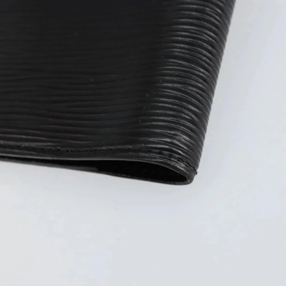 LOUIS VUITTON Epi Agenda PM Day Planner Cover Black R20052 LV Auth BA8369